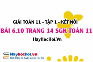Bài 6.10 trang 14 Toán 11 tập 2 Kết nối tri thức